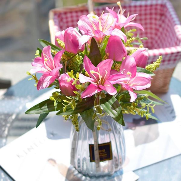 silk flowers, artificial lily, tulip combination bouquet, european style diy family party wedding flower, bridal hand flower decorative flow
silk flowers, artificial lily, tulip combination bouquet, european style diy family party wedding flower, bridal hand flower decorative flow