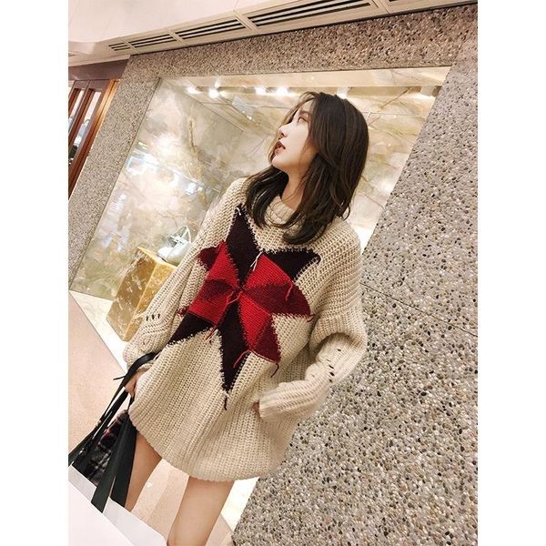 women's sweaters casual embroidery star knitted women sweater pullovers winter vintage 2021 o-neck long-sleeved loose thicken warm fema, White;black
women's sweaters casual embroidery star knitted women sweater pullovers winter vintage 2021 o-neck long-sleeved loose thicken warm fema, White;black