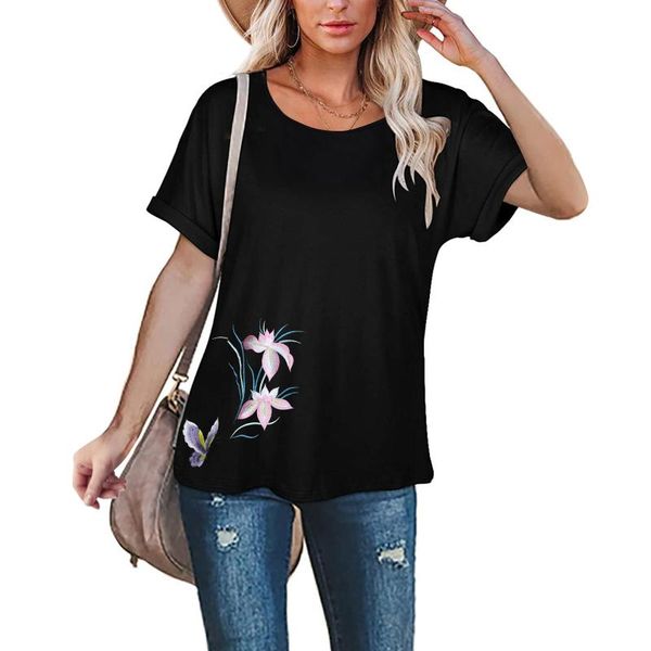 t-shirts women fashion o-neck embroidery short sleeve pullover easy blouse casual tshirts 2021 summer women's t-shirt, White
t-shirts women fashion o-neck embroidery short sleeve pullover easy blouse casual tshirts 2021 summer women's t-shirt, White