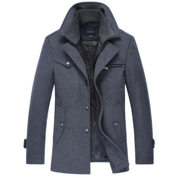 men's wool & blends trench coat men winter thick windbreaker long woolen overcoat casaco masculino palto jaket mens jackets t28, Black
men's wool & blends trench coat men winter thick windbreaker long woolen overcoat casaco masculino palto jaket mens jackets t28, Black
