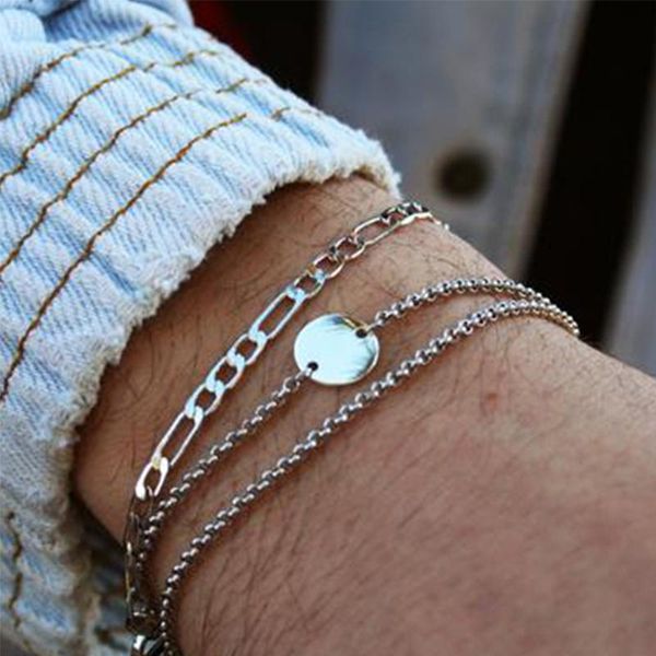 link, chain 3pcs anklets for women disc creative aesthetic fashion gold foot girlfriend gifts tassel bracelets adjustable jewelry, Black
link, chain 3pcs anklets for women disc creative aesthetic fashion gold foot girlfriend gifts tassel bracelets adjustable jewelry, Black