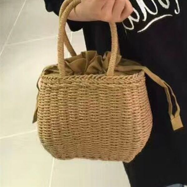 rattan capacity designer wicker drawstring solid color portable straw thick paper rope hand woven bag, Black;red
rattan capacity designer wicker drawstring solid color portable straw thick paper rope hand woven bag, Black;red