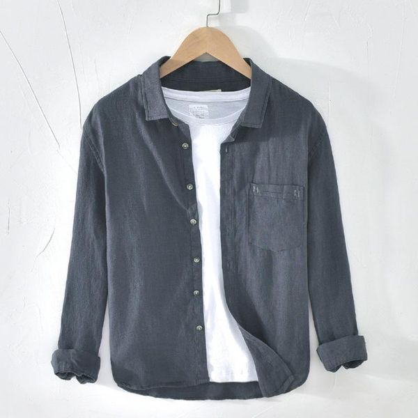 men's casual shirts ropa de hombre 2021 autumn style retro long-sleeved linen shirt youth loose large size lapel camisas para, White;black
men's casual shirts ropa de hombre 2021 autumn style retro long-sleeved linen shirt youth loose large size lapel camisas para, White;black