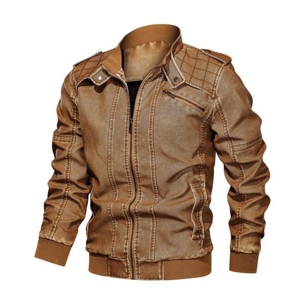 men long sleeve pu leather jacket man autumn winter warm coat vintage stand collar windproof slim zipper coats men's fur & faux, Black
men long sleeve pu leather jacket man autumn winter warm coat vintage stand collar windproof slim zipper coats men's fur & faux, Black