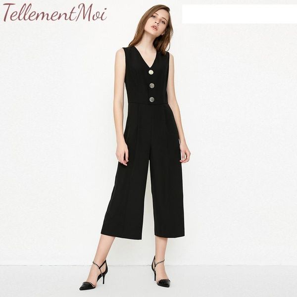 women's jumpsuits & rompers work office women jumpsuit 2021 fashion elegant overall loose solid wide leg pants playsuit sleeveless summ, Black;white
women's jumpsuits & rompers work office women jumpsuit 2021 fashion elegant overall loose solid wide leg pants playsuit sleeveless summ, Black;white