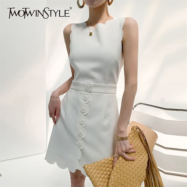 white casual dress for women asymmetrical collar sleeveless high waist solid dresses female summer clothes 210520, Black;gray
white casual dress for women asymmetrical collar sleeveless high waist solid dresses female summer clothes 210520, Black;gray