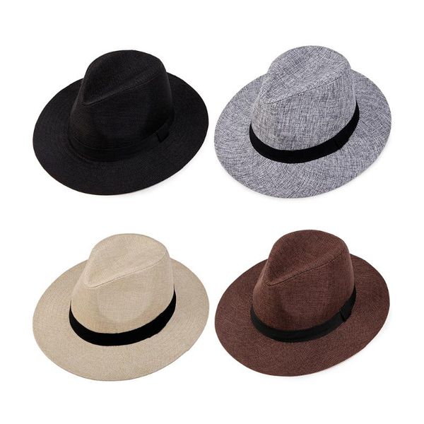 cloches arrival practical flat hat men summer hats beach sunscreen western linen average size sunshade cowboy cap, Blue;gray
cloches arrival practical flat hat men summer hats beach sunscreen western linen average size sunshade cowboy cap, Blue;gray