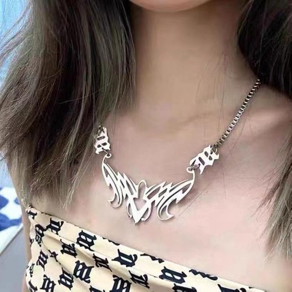 chains misbhv style retro dark butterfly symbol necklace stainless steel hip hop clavicle chain street rap men and women, Silver
chains misbhv style retro dark butterfly symbol necklace stainless steel hip hop clavicle chain street rap men and women, Silver