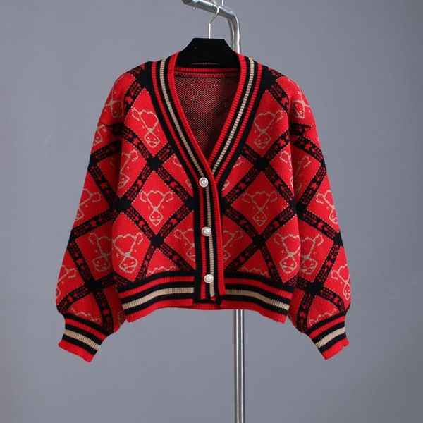 women's knits & tees thick knitted sweaters woman vintage plaid cardigans women causal sweater female patchwork sweet outwear trend car, White
women's knits & tees thick knitted sweaters woman vintage plaid cardigans women causal sweater female patchwork sweet outwear trend car, White