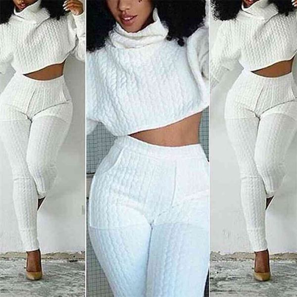 winter 2pcs suits women warm suit turtleneck cropped long sleeve and pencil ankle-length skinny pants tracksuit two piece 210517, White
winter 2pcs suits women warm suit turtleneck cropped long sleeve and pencil ankle-length skinny pants tracksuit two piece 210517, White