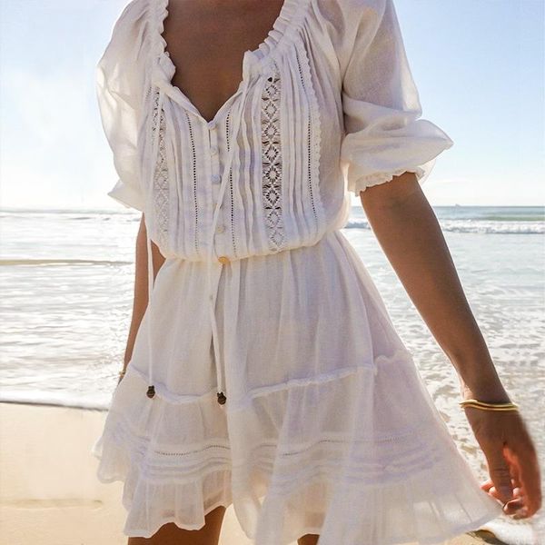casual dresses 2021 women's summer cotton dress o-neck ruffles sweet mini boho mujer vestidos chic romantic a-line white, Black;gray
casual dresses 2021 women's summer cotton dress o-neck ruffles sweet mini boho mujer vestidos chic romantic a-line white, Black;gray