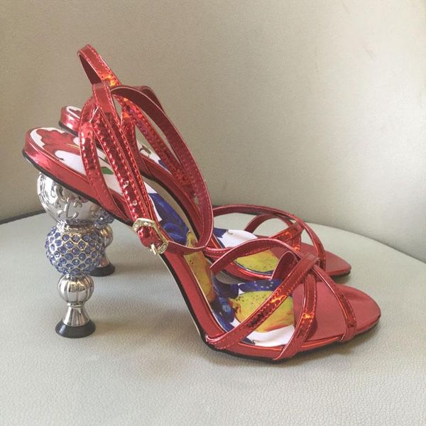est beading ball shaped strange heel summer sandalias mujer ankle strap narrow bands open toe sandals women, Black
est beading ball shaped strange heel summer sandalias mujer ankle strap narrow bands open toe sandals women, Black
