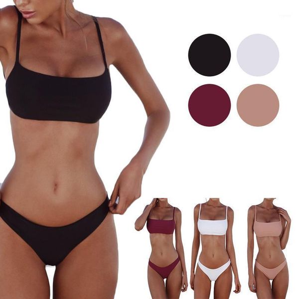 women's swimwear bikini 2021 women brazilian push up gather breast split swimsuit beachwear bathing suit biquini set, White;black
women's swimwear bikini 2021 women brazilian push up gather breast split swimsuit beachwear bathing suit biquini set, White;black