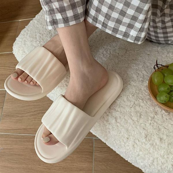 slippers fashion pleated summer women indoor ladies flat heel slip on casual eva flip flops female non-slip bathroom home slides, Black
slippers fashion pleated summer women indoor ladies flat heel slip on casual eva flip flops female non-slip bathroom home slides, Black