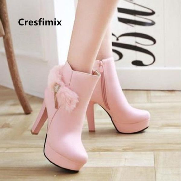 boots cresfimix women fashion sweet pink heel lady casual black & white pu leather bottes femmes c6071
boots cresfimix women fashion sweet pink heel lady casual black & white pu leather bottes femmes c6071
