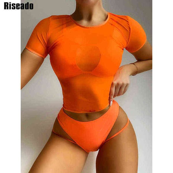 riseado bikini cut out swimwear women swimsuit high waist bikinis mesh short sleeve 3 piece biquini summer bikini set, White;black
riseado bikini cut out swimwear women swimsuit high waist bikinis mesh short sleeve 3 piece biquini summer bikini set, White;black