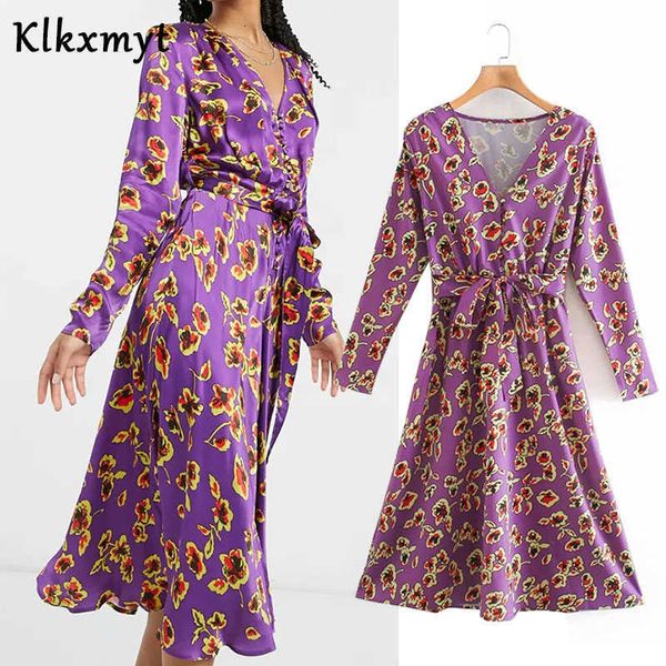klkxmyt za dress women chic fashion print v neck midi vintage long sleeve with belt female es vestidos mujer 210527, Black;gray
klkxmyt za dress women chic fashion print v neck midi vintage long sleeve with belt female es vestidos mujer 210527, Black;gray