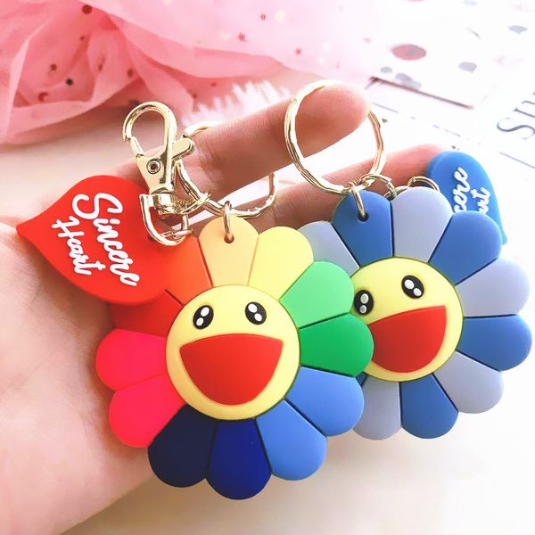 2021 fashion keychain new cartoon pvc soft plastic colorful smiling face sunflower female bag pendant car key ring, Slivery;golden
2021 fashion keychain new cartoon pvc soft plastic colorful smiling face sunflower female bag pendant car key ring, Slivery;golden