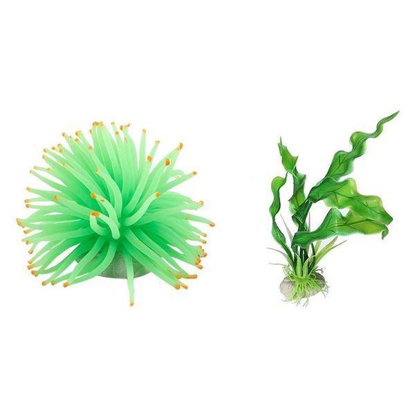 pcs aquarium decorative green silicone sea anemone & 1 artificial grass fish tank water plant decorations
pcs aquarium decorative green silicone sea anemone & 1 artificial grass fish tank water plant decorations