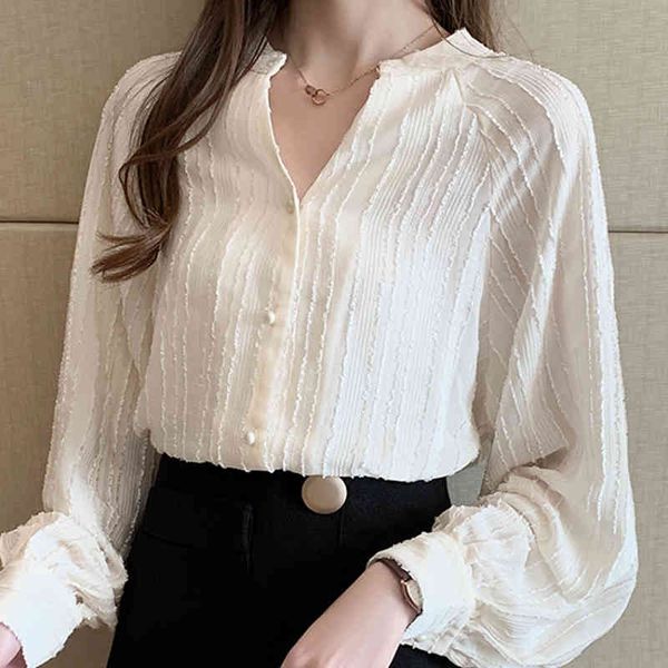blusa long sleeve blouse women blusas mujer de moda v-neck apricot chiffon blouse shirt womens and blouses d860 210426, White
blusa long sleeve blouse women blusas mujer de moda v-neck apricot chiffon blouse shirt womens and blouses d860 210426, White