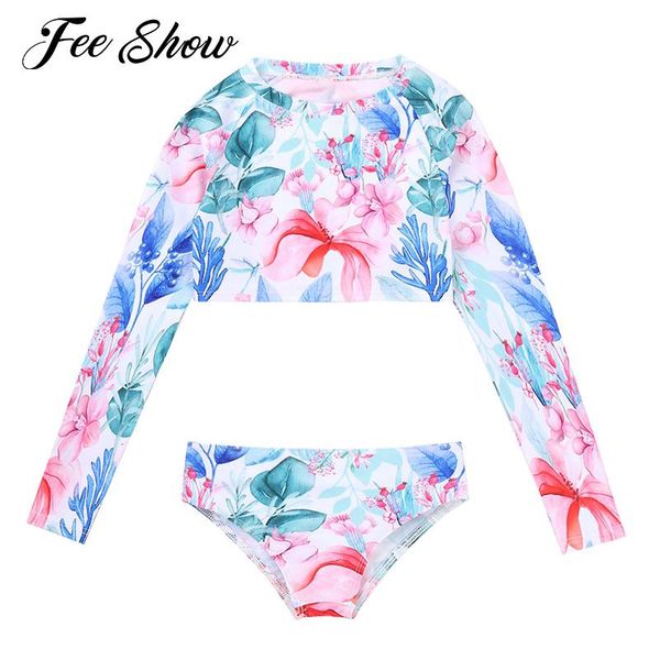 kids girls floral print swimwear swimming suit round neck long sleeves crop and briefs beachwear swimsuits bathing one-pieces, Black
kids girls floral print swimwear swimming suit round neck long sleeves crop and briefs beachwear swimsuits bathing one-pieces, Black