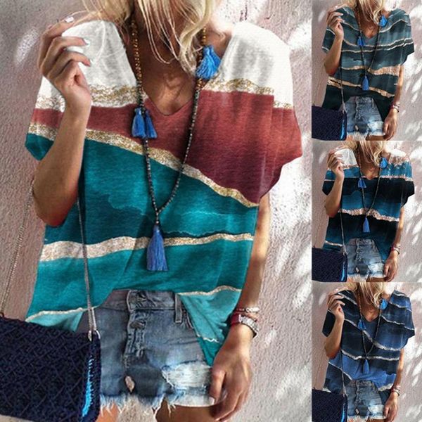 women's t-shirt summer urban casual loose short sleeve hedging printed gradient t shirt fashion plus size clothing, White
women's t-shirt summer urban casual loose short sleeve hedging printed gradient t shirt fashion plus size clothing, White