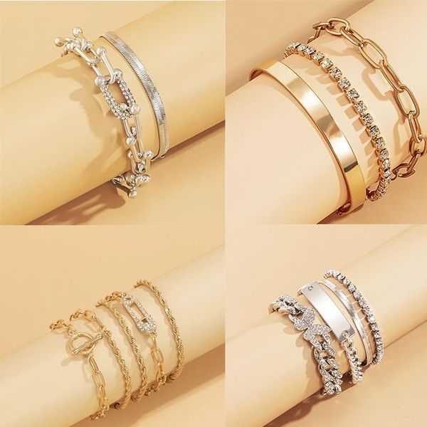 beaded, strands 5pcs punk curb cuban chain bracelets set for women miami boho thick gold color charm bangles fashion jewelry, Black
beaded, strands 5pcs punk curb cuban chain bracelets set for women miami boho thick gold color charm bangles fashion jewelry, Black