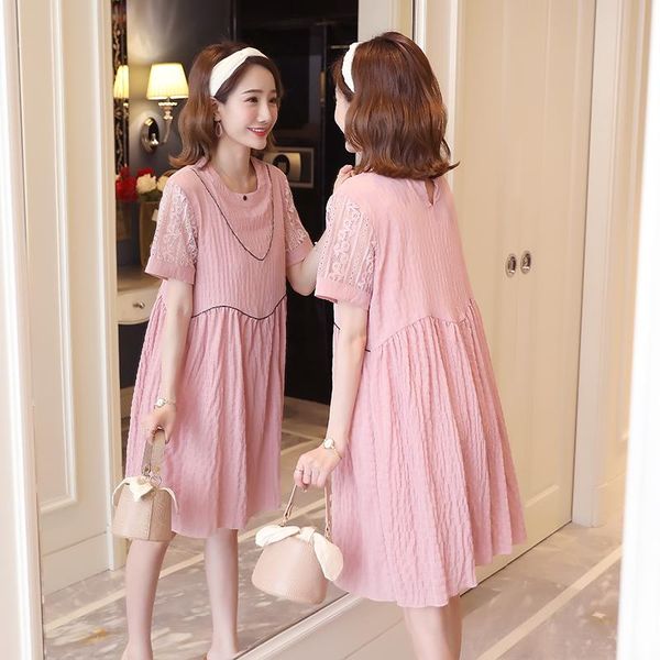 9122# maternity dress summer short sleeves chiffon loose o neck stylish pregnant women mom dresses, White
9122# maternity dress summer short sleeves chiffon loose o neck stylish pregnant women mom dresses, White