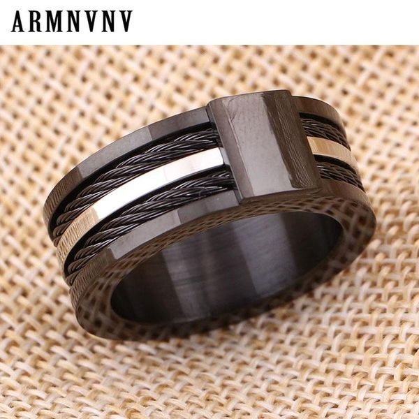 cluster rings armnvnv men's titanium steel ring cool black stainless wia for men jewelry drop, Golden;silver
cluster rings armnvnv men's titanium steel ring cool black stainless wia for men jewelry drop, Golden;silver