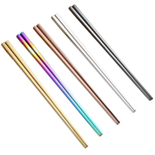 chopsticks high-quality stainless steel metal chop sticks tableware silver gold multicolor wedding party festival occasions
chopsticks high-quality stainless steel metal chop sticks tableware silver gold multicolor wedding party festival occasions
