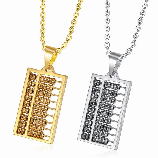 pendant necklaces simple fashion abacus stainless steel men pendants chain punk for boyfriend male jewelry creativity gift wholesale, Silver
pendant necklaces simple fashion abacus stainless steel men pendants chain punk for boyfriend male jewelry creativity gift wholesale, Silver