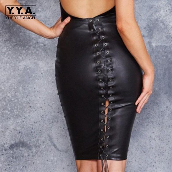 brand pu leather skirt woman high waist pencil slim black club party bandage skirts fall streetwear 
brand pu leather skirt woman high waist pencil slim black club party bandage skirts fall streetwear