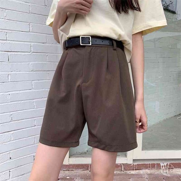 spring summer fashion high waist women suit office ladies half- length sashes belted loose shorts pockets 210416, Black;white
spring summer fashion high waist women suit office ladies half- length sashes belted loose shorts pockets 210416, Black;white