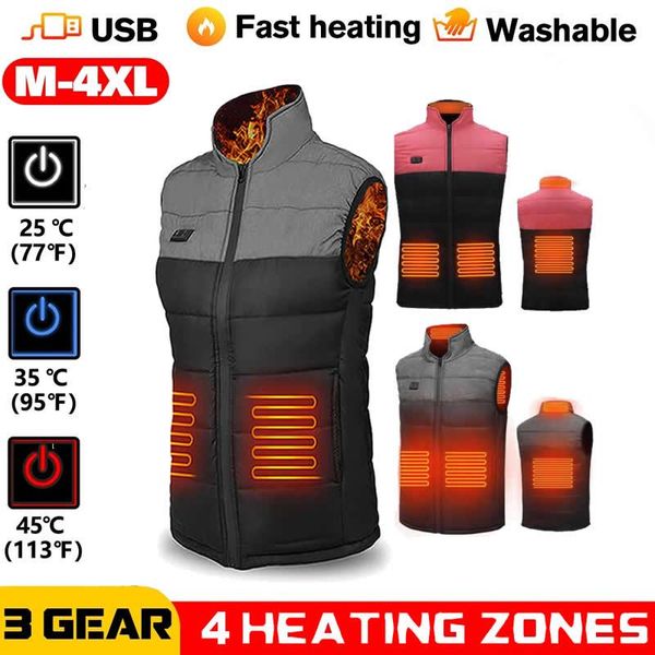 men's vests 4 places heated vest jacket women's usb electric thermal winter warm self heating waterproof camping tourism, Black;white
men's vests 4 places heated vest jacket women's usb electric thermal winter warm self heating waterproof camping tourism, Black;white