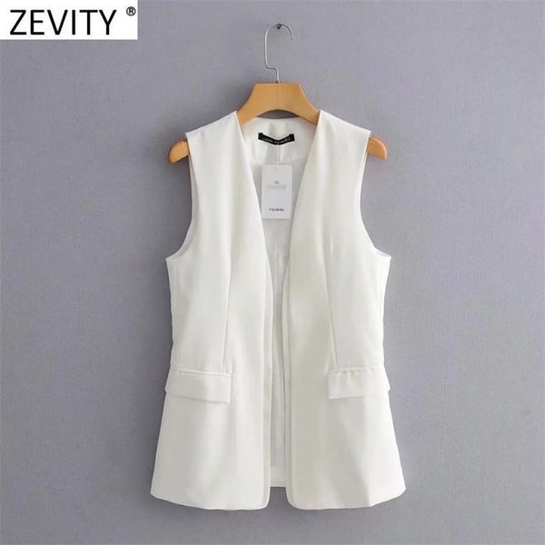 women fashion black white color sleeveless vest jacket office ladies open stitch suits waistcoat pockets outwear ct704 210817
women fashion black white color sleeveless vest jacket office ladies open stitch suits waistcoat pockets outwear ct704 210817