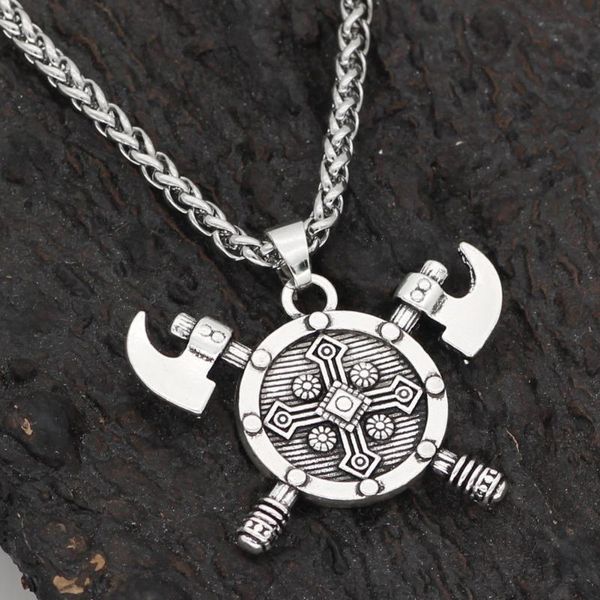 pendant necklaces men viking axe amulet shield necklace with gift bag, Silver
pendant necklaces men viking axe amulet shield necklace with gift bag, Silver