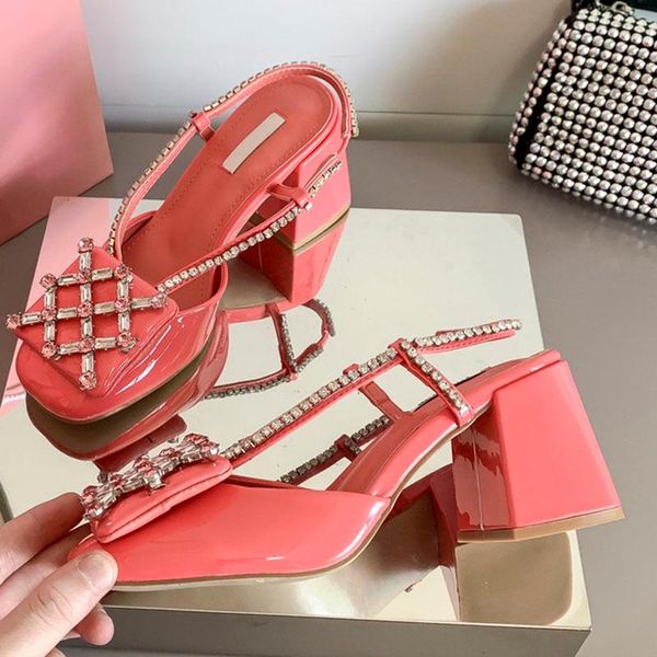 dress shoes rhinestone square toe buckle baotou high heel sandals summer fashion shallow mouth thick ins tide, Black
dress shoes rhinestone square toe buckle baotou high heel sandals summer fashion shallow mouth thick ins tide, Black