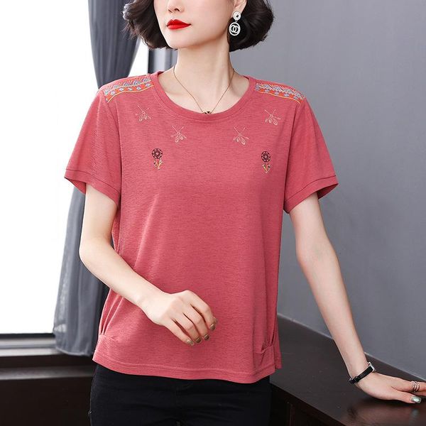 shintimes embroidery cartoon t-shirt 2021 summer t shirt women korean fashion woman clothes short sleeve tee femme women's, White 
shintimes embroidery cartoon t-shirt 2021 summer t shirt women korean fashion woman clothes short sleeve tee femme women's, White