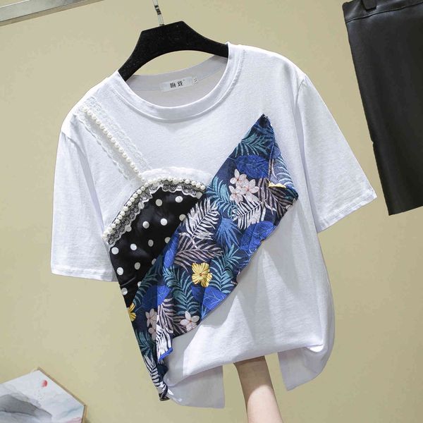 summer women's short sleeves beading dot floral o neck t-shirt tee girls pullover casual tees a2889 210428, White
summer women's short sleeves beading dot floral o neck t-shirt tee girls pullover casual tees a2889 210428, White