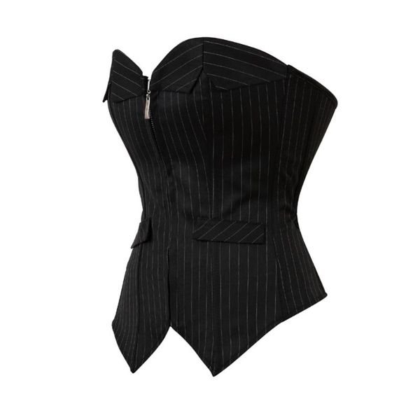 bustiers & corsets fashion black striped overbust corset office lady corselet women zip bustier strapless costume plus size, Black;white
bustiers & corsets fashion black striped overbust corset office lady corselet women zip bustier strapless costume plus size, Black;white