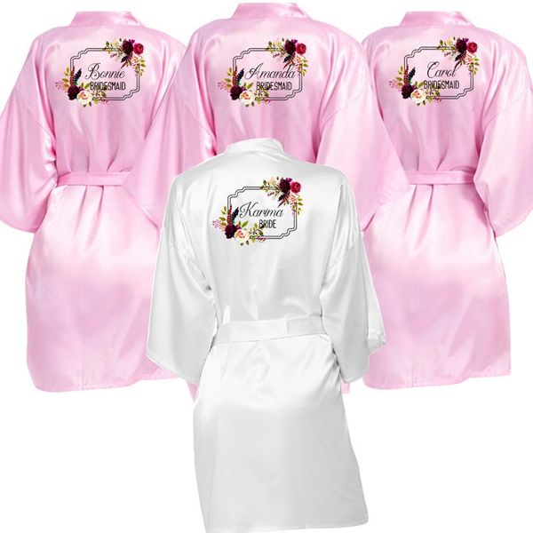 women's sleepwear bridal party robes bridesmaid robe flower print women silk satin kimono bathrobe, Black;red
women's sleepwear bridal party robes bridesmaid robe flower print women silk satin kimono bathrobe, Black;red