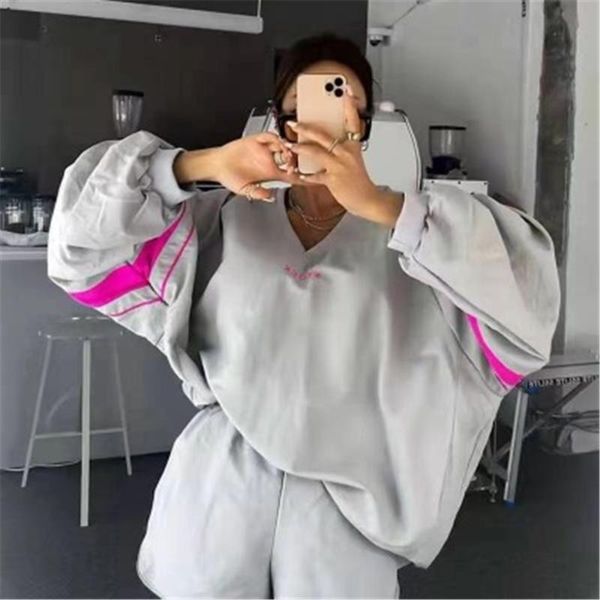 women's tracksuits autumn fashion hooded tracksuit casual loose letter print sweatshirt high waist short pant set women korean sport sw, Gray
women's tracksuits autumn fashion hooded tracksuit casual loose letter print sweatshirt high waist short pant set women korean sport sw, Gray