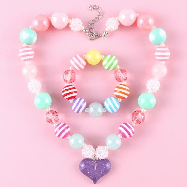 bangle trend children jewelry set girls toy bracelet cute heart resin beads shell pendant necklace christmas gift, Black
bangle trend children jewelry set girls toy bracelet cute heart resin beads shell pendant necklace christmas gift, Black