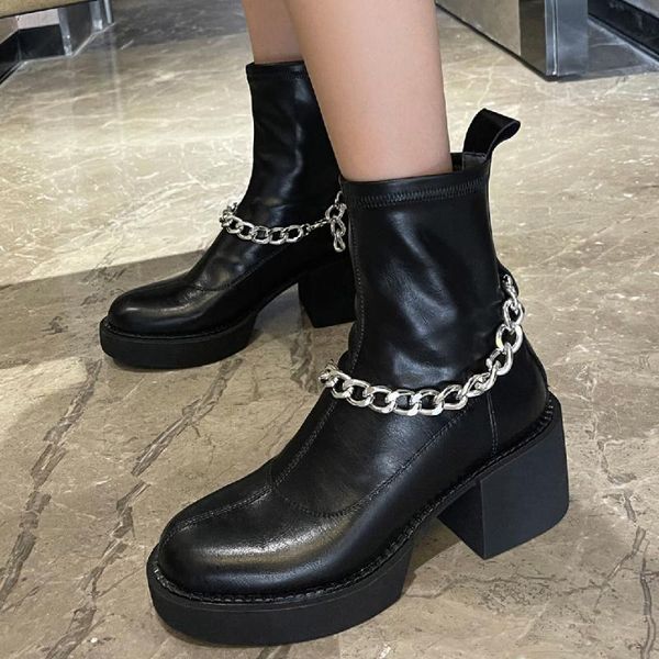 boots women's genuine leather great pu patchwork slip-on autumn ankle chunky heel platform female short booties shoes, Black
boots women's genuine leather great pu patchwork slip-on autumn ankle chunky heel platform female short booties shoes, Black