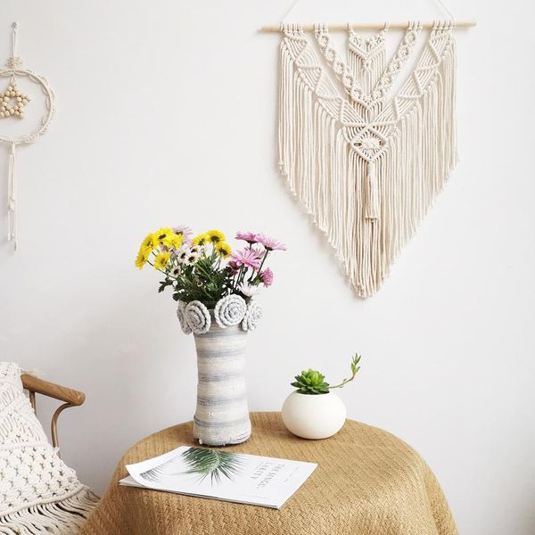 decorative objects & figurines 1pcs nordic macrame wall hanging tapestry handmade woven bohemian geometric leaf tassel tapestries home bedro
decorative objects & figurines 1pcs nordic macrame wall hanging tapestry handmade woven bohemian geometric leaf tassel tapestries home bedro