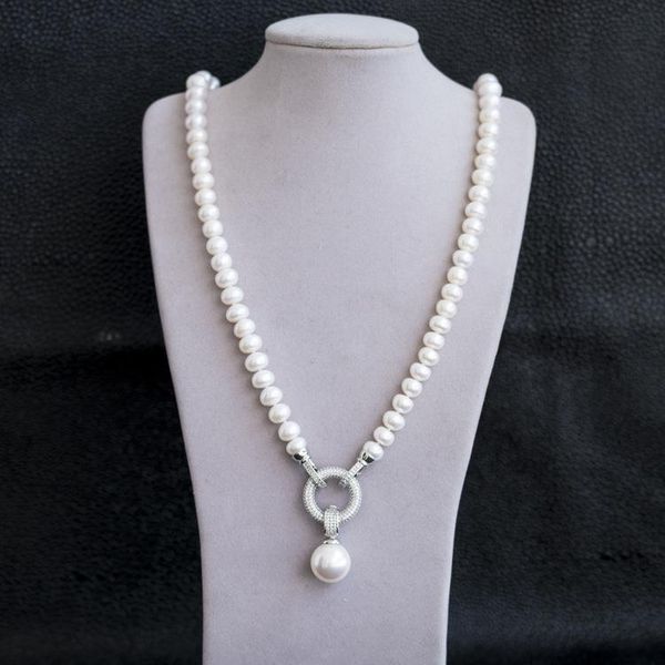 pendant necklaces natural pearl fashion elegant necklace with mirco zircon clasp sweater jewelry chain long style, Silver
pendant necklaces natural pearl fashion elegant necklace with mirco zircon clasp sweater jewelry chain long style, Silver