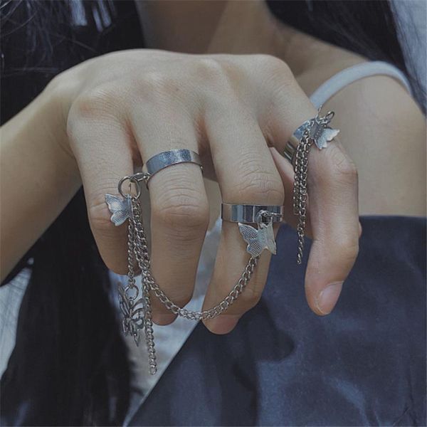 cluster rings silver color plated retro punk hip-hop butterfly ring hand finger chain adjustable jewelry gift for men women unisex, Golden;silver
cluster rings silver color plated retro punk hip-hop butterfly ring hand finger chain adjustable jewelry gift for men women unisex, Golden;silver