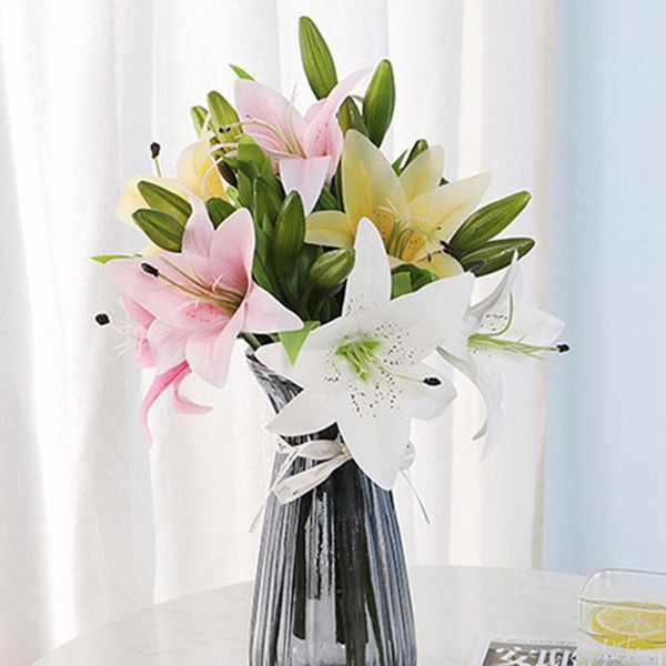 decorative flowers & wreaths 1pcs real touch lily artificial pu bouquet for wedding home garden decoration
decorative flowers & wreaths 1pcs real touch lily artificial pu bouquet for wedding home garden decoration