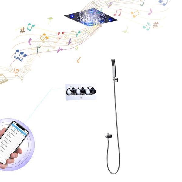 bathroom shower sets music and cold 4 ways set electricity led head rain mist waterfall multifunction square 16 inch panel
bathroom shower sets music and cold 4 ways set electricity led head rain mist waterfall multifunction square 16 inch panel