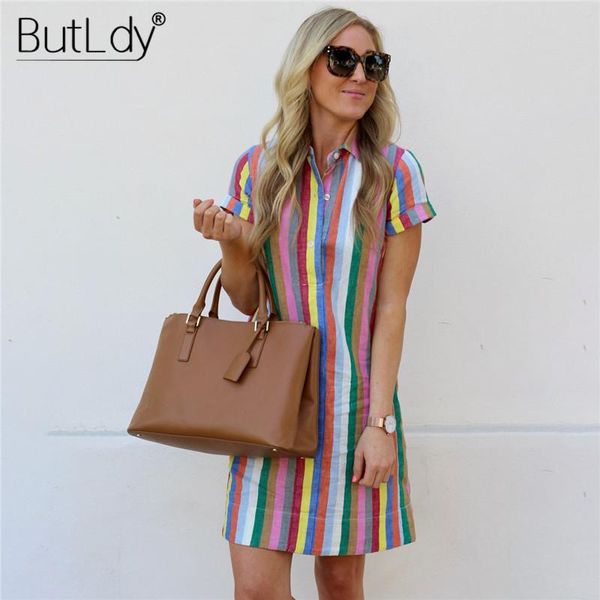 rainbow striped shirt dress women summer 2021 turn-down collar button short sleeve beach casual a line dresses sundress party, White;black
rainbow striped shirt dress women summer 2021 turn-down collar button short sleeve beach casual a line dresses sundress party, White;black